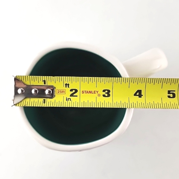 ⭐️2/ $50⭐️ Rae Dunn Artisan Ceramic White Green Mug COOL MOM Large Letters - Picture 10 of 10